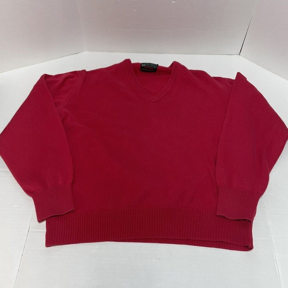 Vintage Lord Jeff V Neck Sweater, Red, XL, USA, 19th Hole Collection - Picture 4 of 8